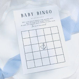 Baby Bingo Nautisches Wal-Baby-Jungen-Shower-Spi Einladung