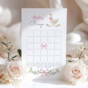 Baby Bingo Pink Albern Gänse Babyduschenspiel