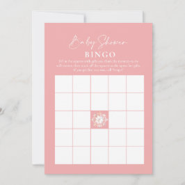 Baby Bingo Pink Winter Baby Showspiele Einladung