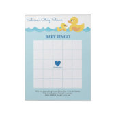 Baby Bingo Rubber Duck Baby Showspiel Notizblock (Rotiert)