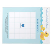 Baby Bingo Rubber Duck Baby Showspiel Notizblock (Vorderseite)
