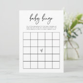 Baby Bingo Shower Guessing Game Activity Card F201 Save The Date (Stehend Vorderseite)