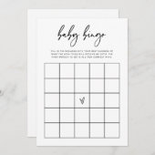 Baby Bingo Shower Guessing Game Activity Card F201 Save The Date (Vorne/Hinten)