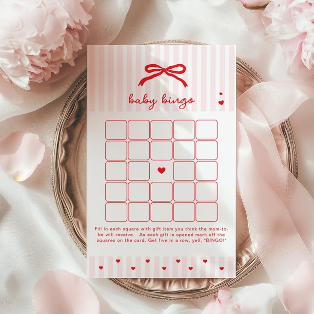 Baby BIngo Sweetheart Red Bow Valentines game (Von Creator hochgeladen)