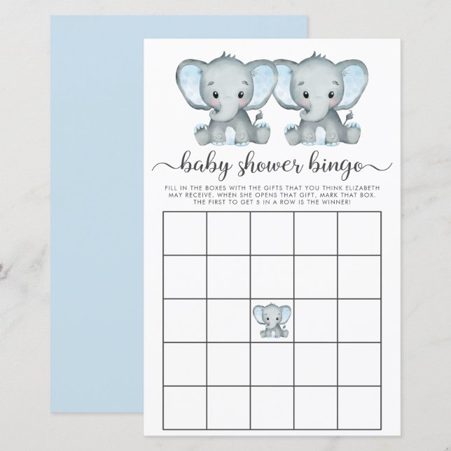 Baby Bingo Twin Boys Elephant Showspiel (Vorne/Hinten)
