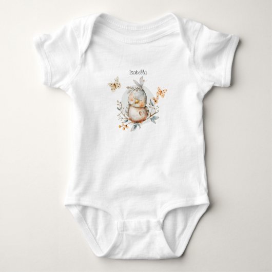 Baby Bird auf einer Wasserfarbe Strampler (Vorderseite)