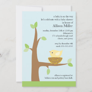 Baby Bird Nest Baby Dusche Einladung
