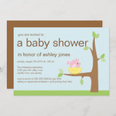 Baby Bird Nest Baby Dusche Einladung (Vorne/Hinten)