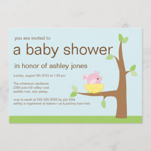 Baby Bird Nest Baby Dusche Einladung