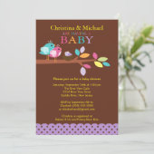 Baby Bird Nest Baby Shower Einladungen (Stehend Vorderseite)