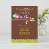 Baby Bird Nest Baby Shower Einladungen (Stehend Vorderseite)