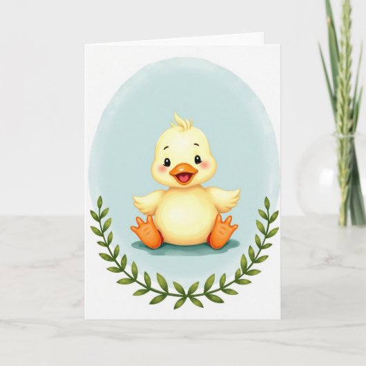Baby-Bird-Ovalrahmenkarte Karte (Vorderseite)