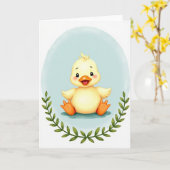 Baby-Bird-Ovalrahmenkarte Karte (Gelbe Blume)