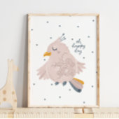 Baby Bird Pink Happy Day Poster | Wall Print