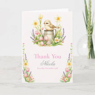 Baby Birdie Babyparty Dankeskarte