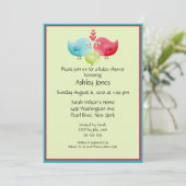 Baby Birds Baby Dusche Einladung (Stehend Vorderseite)