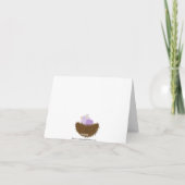 Baby Birds Nest Danke Note Card (Rückseite)