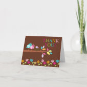 Baby Birds Nest Danke Note Card (Vorderseite)