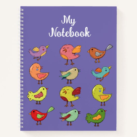 Baby Birds Niedlich Notebook Notizblock (Vorderseite)