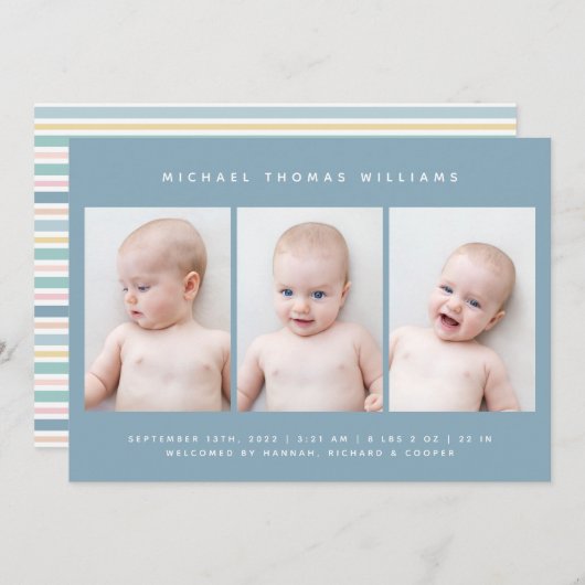 BABY BIRTH-ANKÜNDIGUNG (Vorne/Hinten)