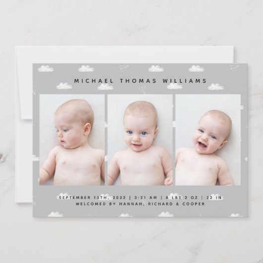 BABY BIRTH-ANKÜNDIGUNG (Vorderseite)