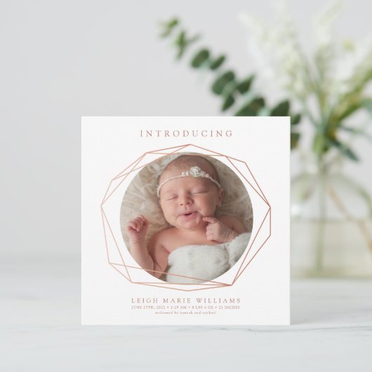 BABY BIRTH-ANKÜNDIGUNG Einführung Baby (Stehend Vorderseite)