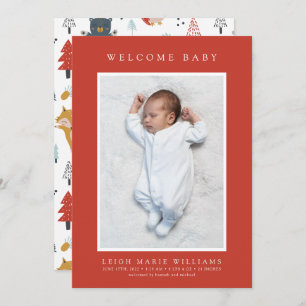 BABY BIRTH ANKÜNDIGUNG VON Waldtieren