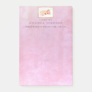 Baby Birth Annoucement Vielen Dank für Ihr Geschen Post-it Klebezettel