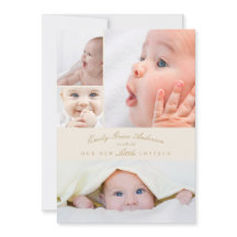 Baby Birth Announcement 5 Collage Little Liebe Bug