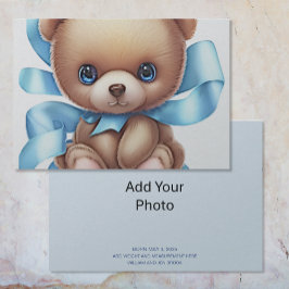 Baby Birth Announcement Card | Foto hinzufügen Ankündigung