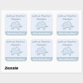 Baby Birth Announcement Elephant Sticker (Blatt)