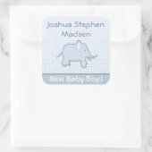 Baby Birth Announcement Elephant Sticker (Tasche)