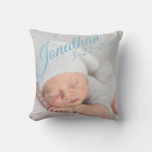 Baby Birth Announcement Foto Personalisiert Kissen