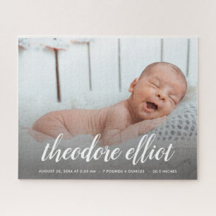 Baby Birth Announcement Foto Puzzle