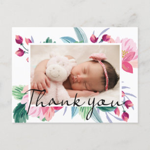 Baby Birth Announcement Foto Vielen Dank Postkarte