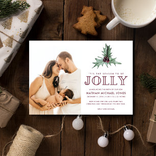 Baby Birth Announcement Foto Weihnachten
