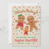 Baby Birth Announcement Gingerbrett Card Ankündigung (Vorderseite)