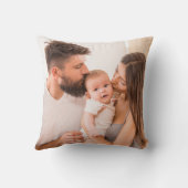 Baby Birth Announcement Pillow Green Foto Kissen (Rückseite)