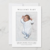 BABY BIRTH ANNOUNCEMENT Welcome Baby Lion Blume (Vorderseite)