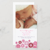 Baby Birth Announction Custom Made Foto Card Ankündigung (Vorne/Hinten)