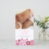 Baby Birth Announction Custom Made Foto Card Ankündigung (Stehend Vorderseite)