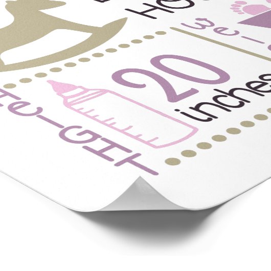 Baby Birth Chart Poster (Ecke)