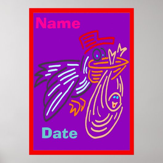 Baby Birth Day Poster (Vorne)