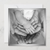 Baby Birth Foto Ankündigung Black & White Pram (Rückseite)