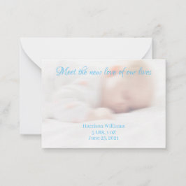 Baby Birth Individuelle Name Foto Announccard Mitteilungskarte