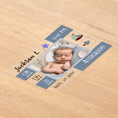 Baby Birth Statistics One Foto Ankündigung (Ablage )