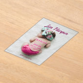 Baby birth stats add name place date keepsake memo acryleinladungen (Ablage )