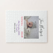 Baby birth stats add name place date keepsake memo puzzle (Horizontal)