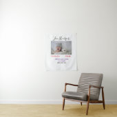 Baby birth stats add name place date keepsake memo wandteppich (Beispiel)