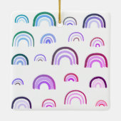 Baby Birth Stats Birth Record Weihnachtsgebäck Fot Keramikornament (Rückseite)